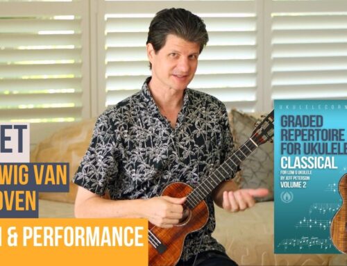 Beethoven Minuet in G for Classical Ukulele (Low G): Performance and Lesson