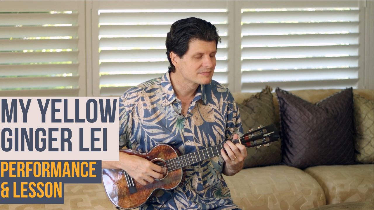My Yellow Ginger Lei for Ukulele